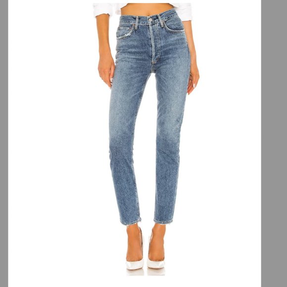 Agolde Riley High Rise Straight Crop Jean - Picture 1 of 6